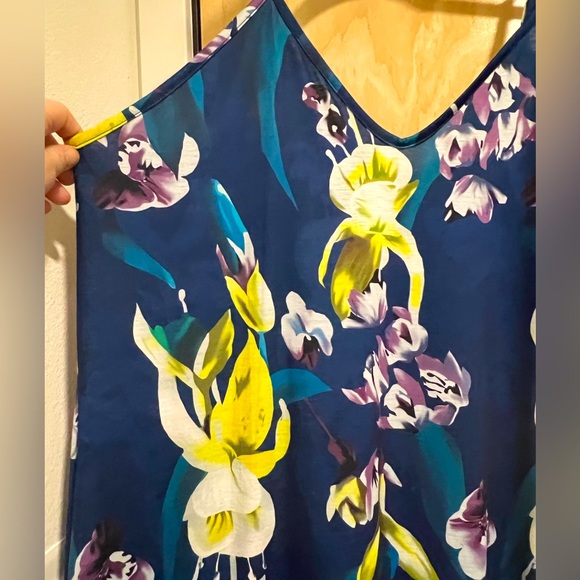 Floral Casual Loose Spaghetti Strap Plus Size Sundress w/ Pockets - Picture 5 of 8